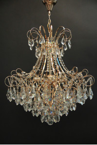 Хрустальная люстра SVLIGHT девятиламповая 71601/9 золото